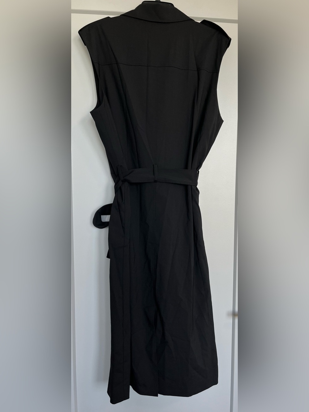 Reiss Kimora Double Breasted Wool Blend Black Midi Dress size 14 - Picture 12 of 13
